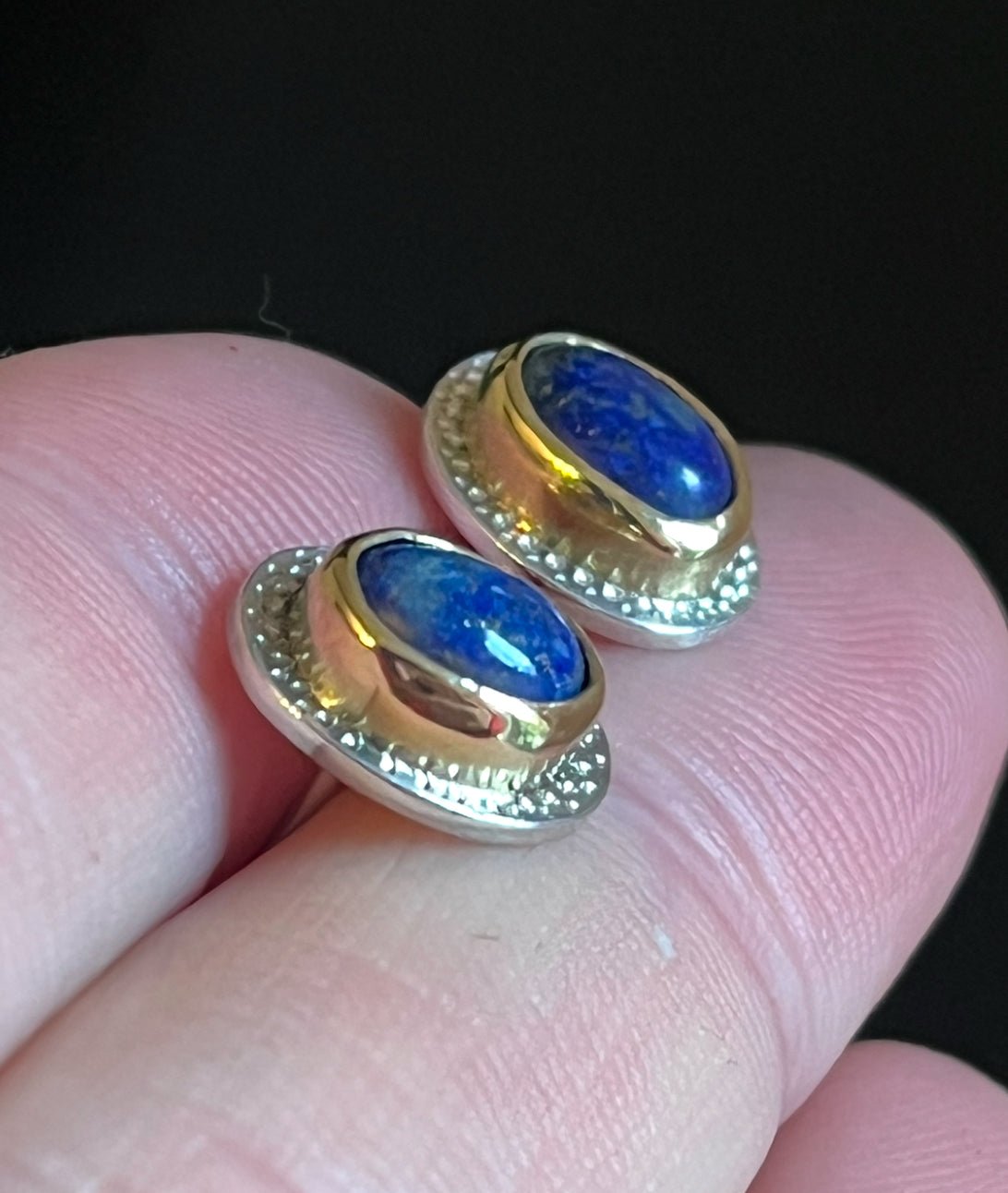 18ct Gold Lapis Lazuli Earrings - Emily Lisbeth Jewellery