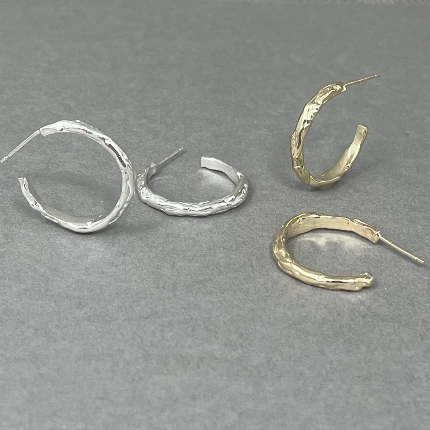 Molten Hoops / Silver or Gold