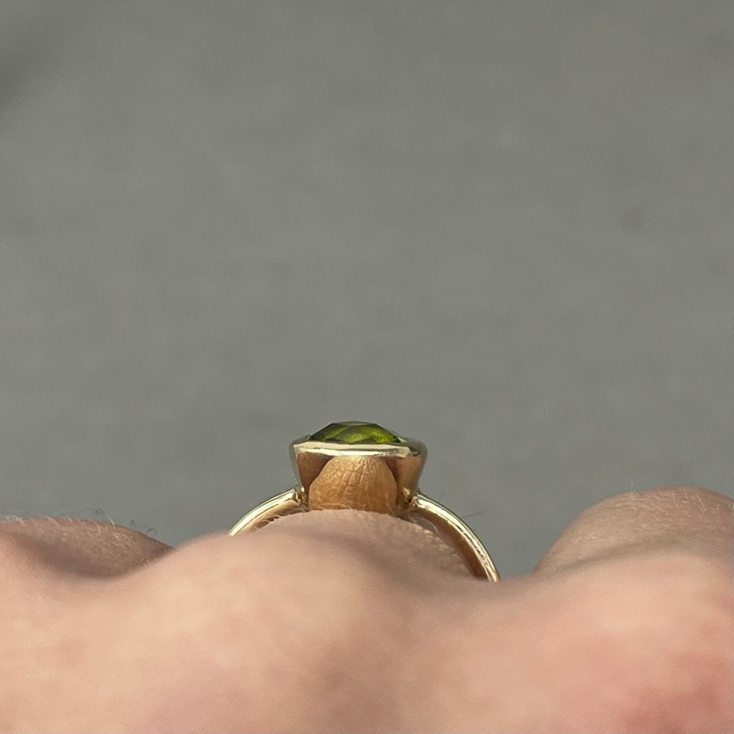 Gold Peridot Cocktail Ring