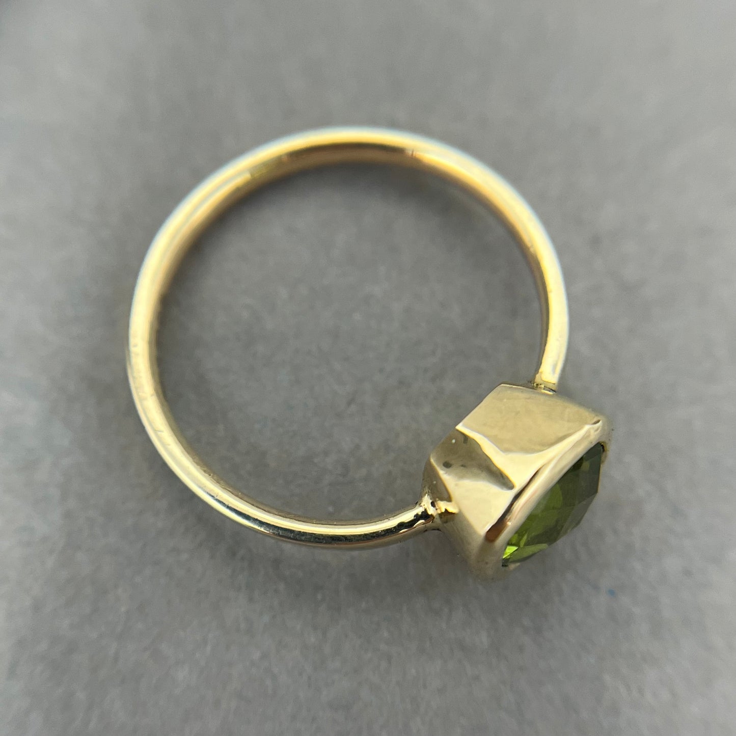 Gold Peridot Cocktail Ring