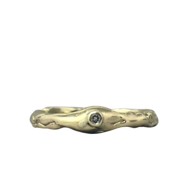 Diamond Dew Drop Gold Ring - Emily Lisbeth Jewellery