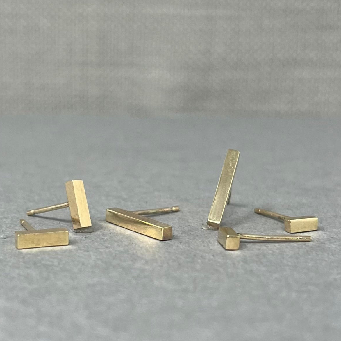 Gold Bar Stud Earrings - Emily Lisbeth Jewellery