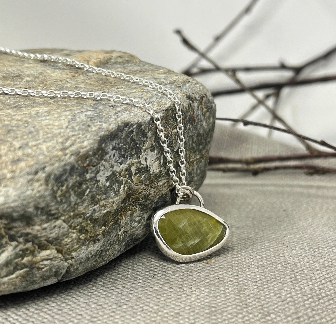 Sterling silver sales sapphire pendant