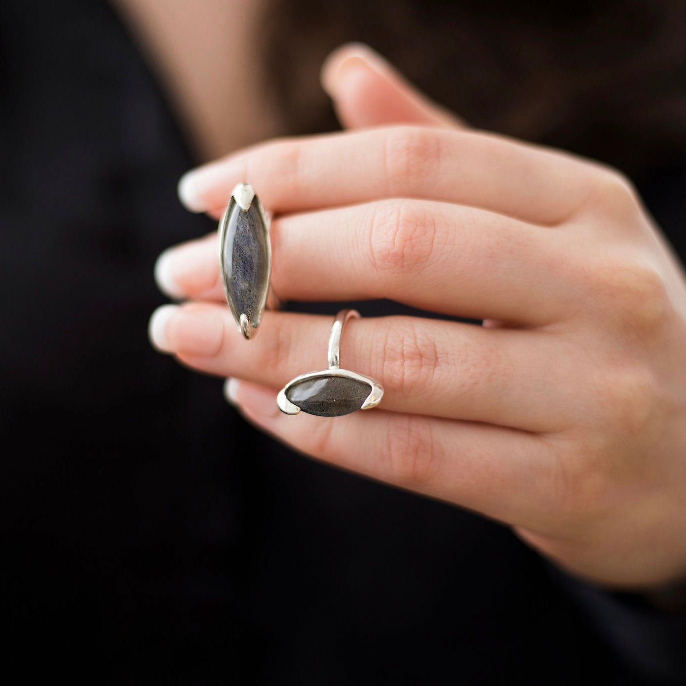 Marquise Labradorite Ring - Emily Lisbeth Jewellery