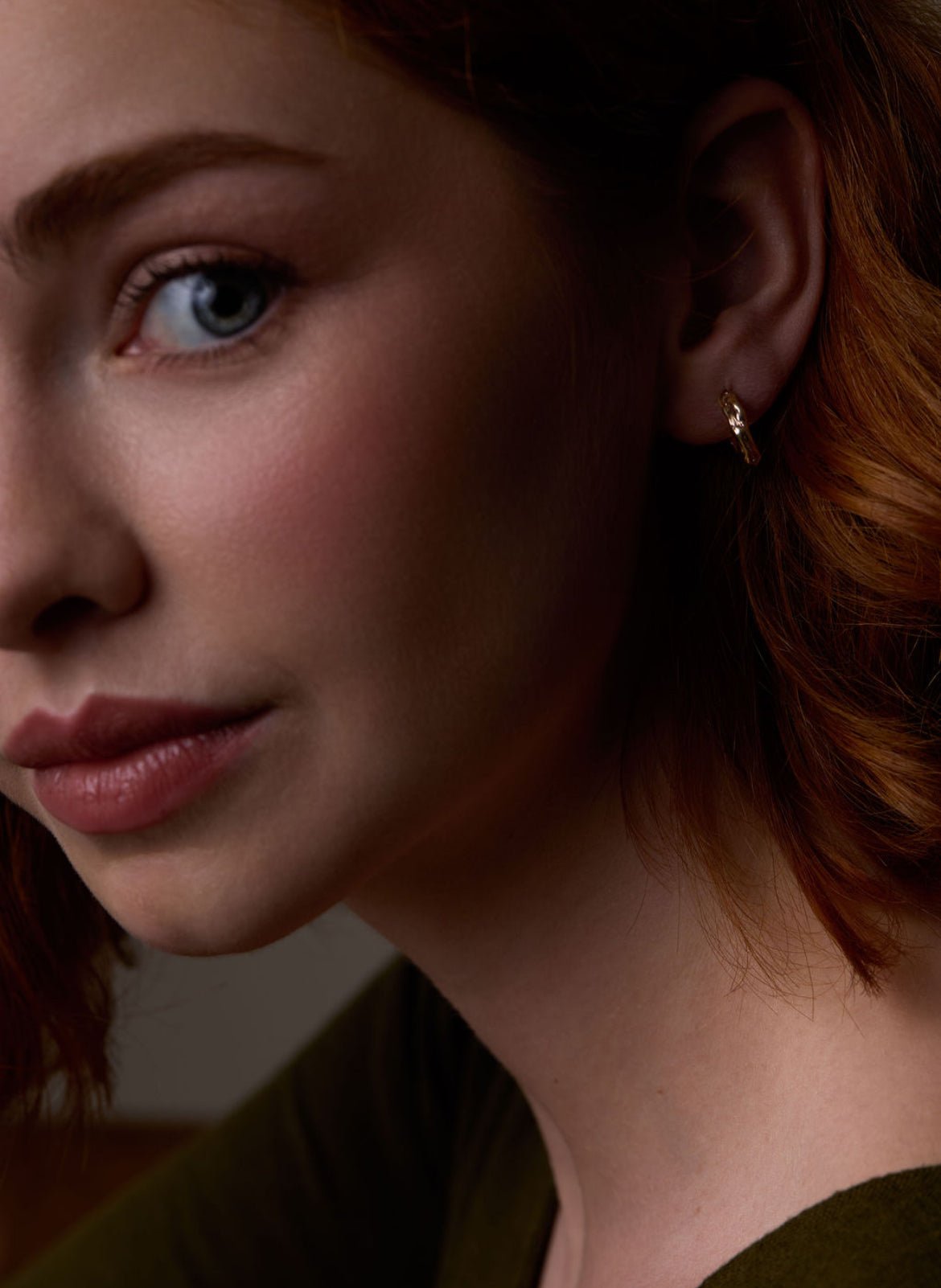 Mini Gold Molten Hoops - Emily Lisbeth Jewellery
