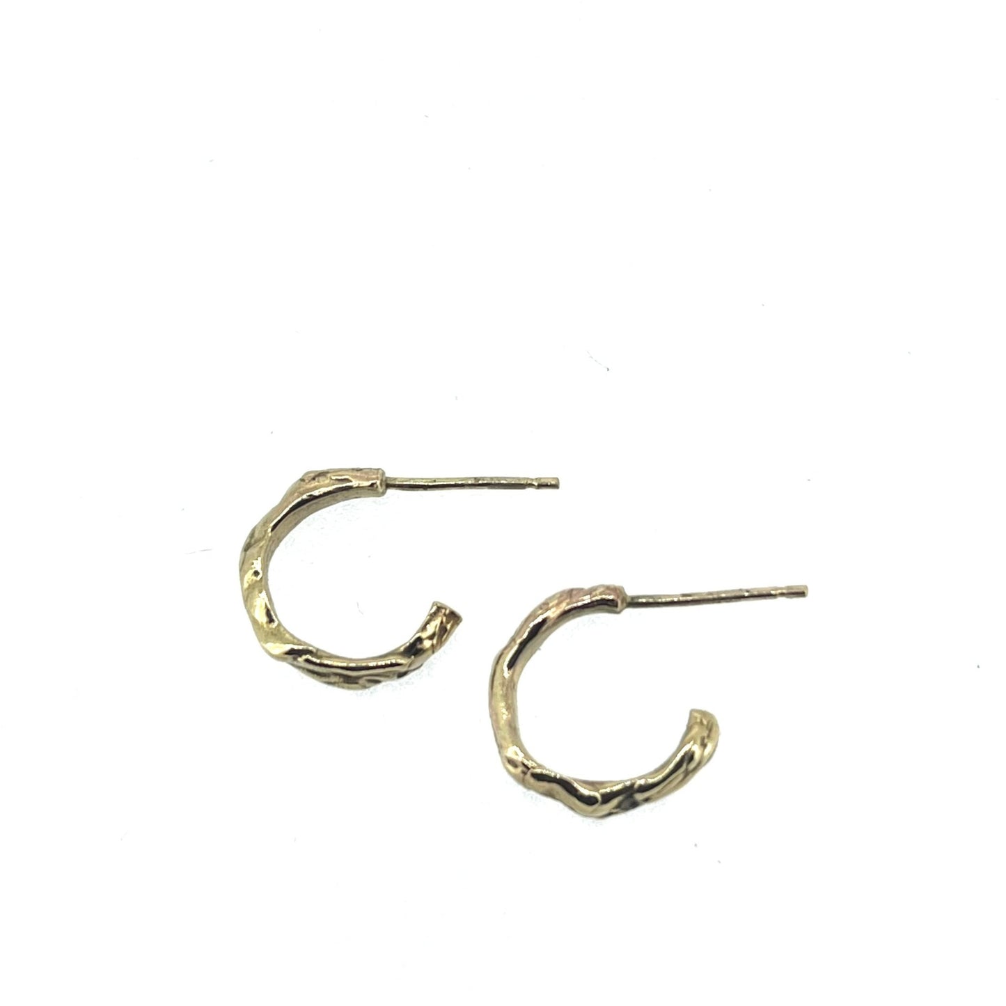 Mini Gold Molten Hoops - Emily Lisbeth Jewellery