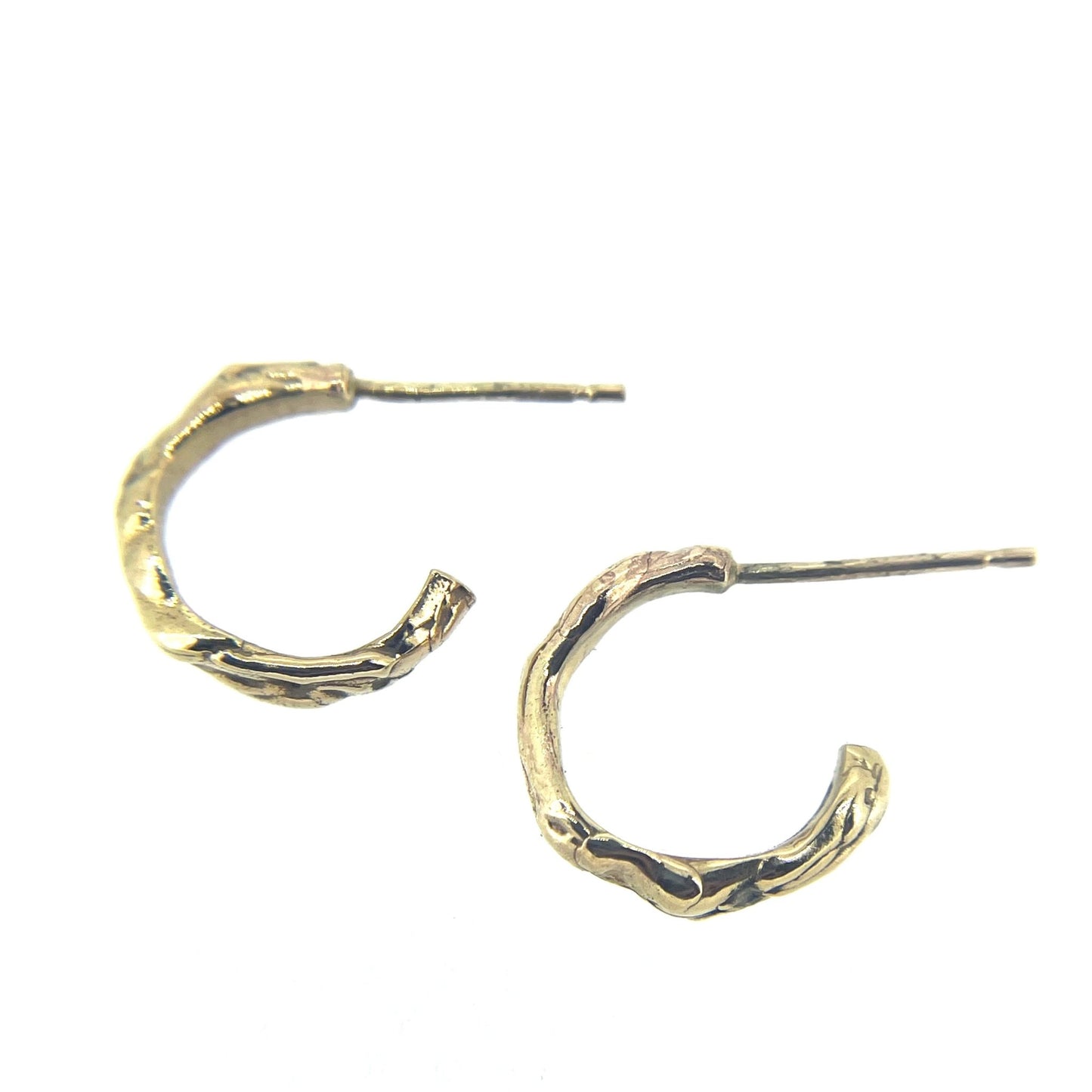 Mini Gold Molten Hoops - Emily Lisbeth Jewellery