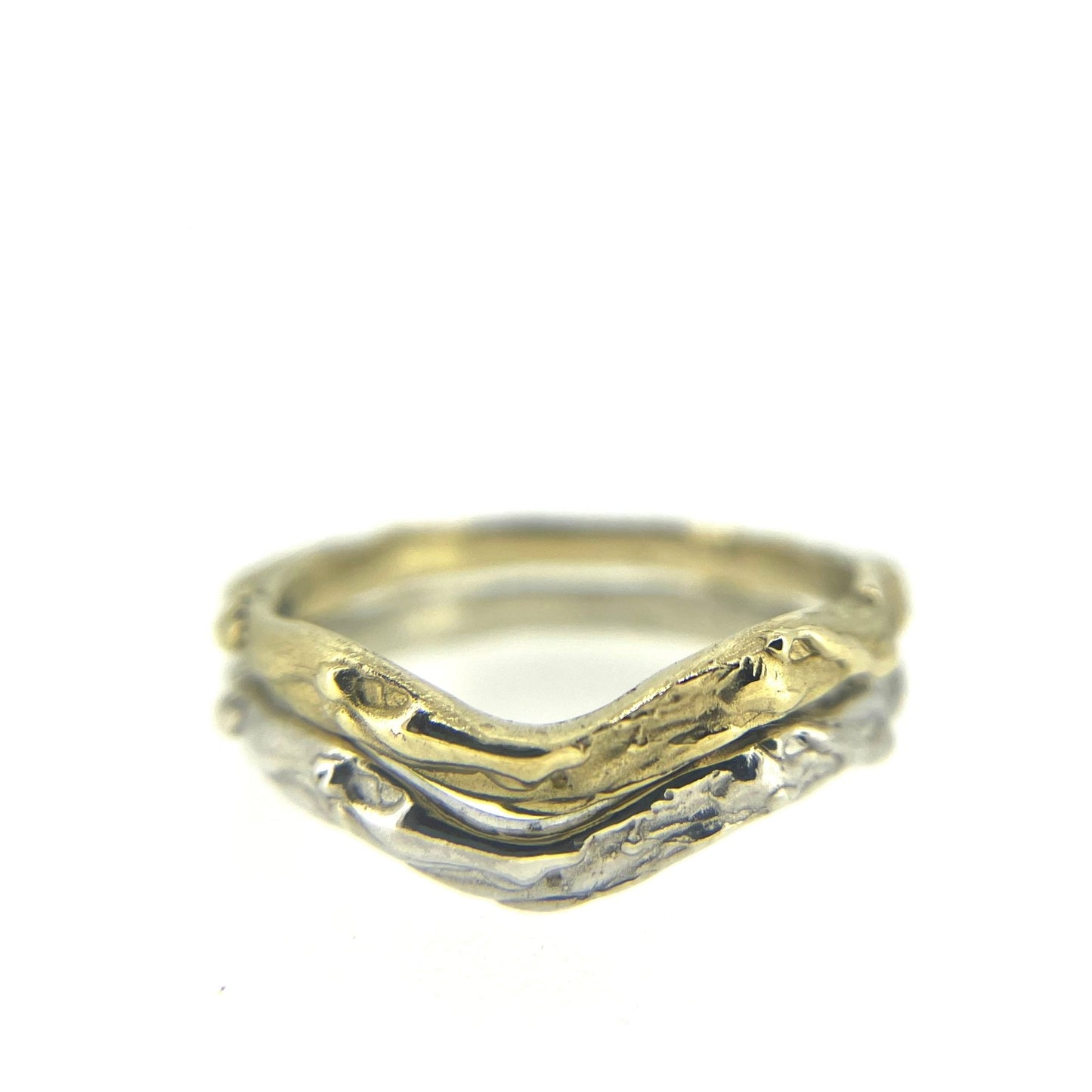 Molten Gold Wishbone Ring - Emily Lisbeth Jewellery
