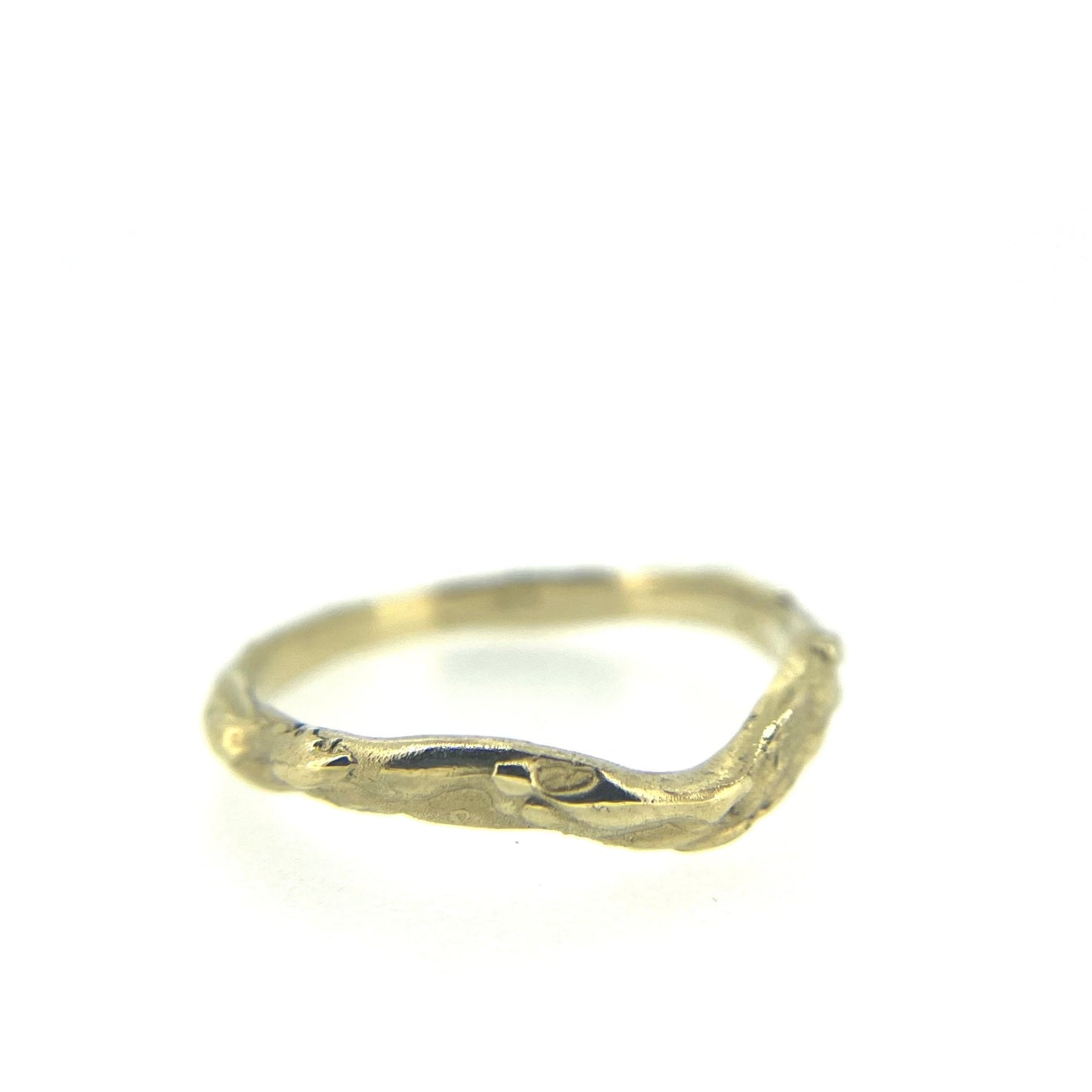 Molten Gold Wishbone Ring - Emily Lisbeth Jewellery