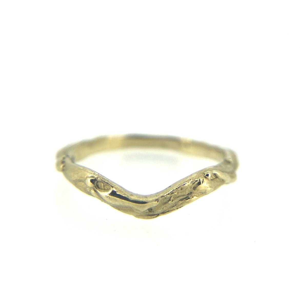 Molten Gold Wishbone Ring - Emily Lisbeth Jewellery