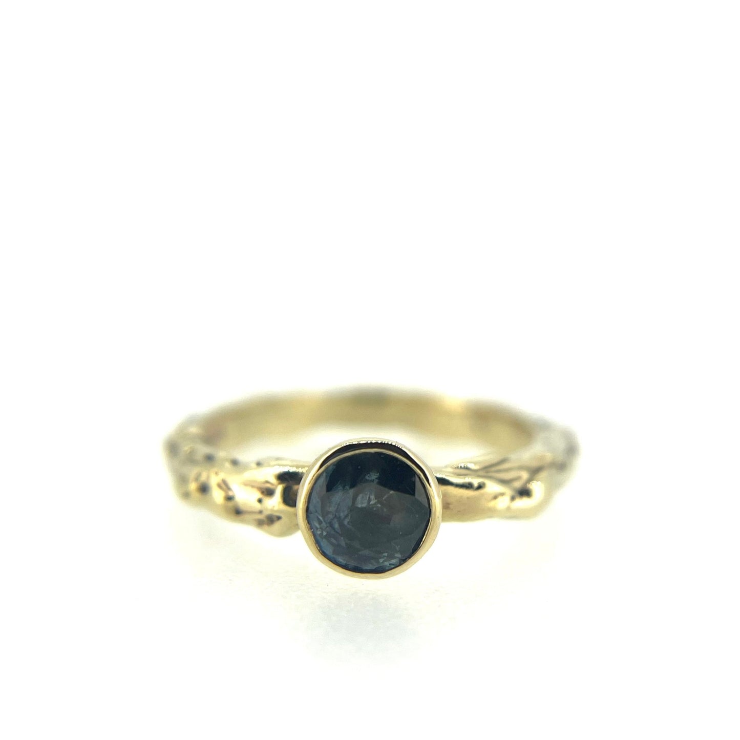 Montana Sapphire Gold Engagement Ring - Emily Lisbeth Jewellery
