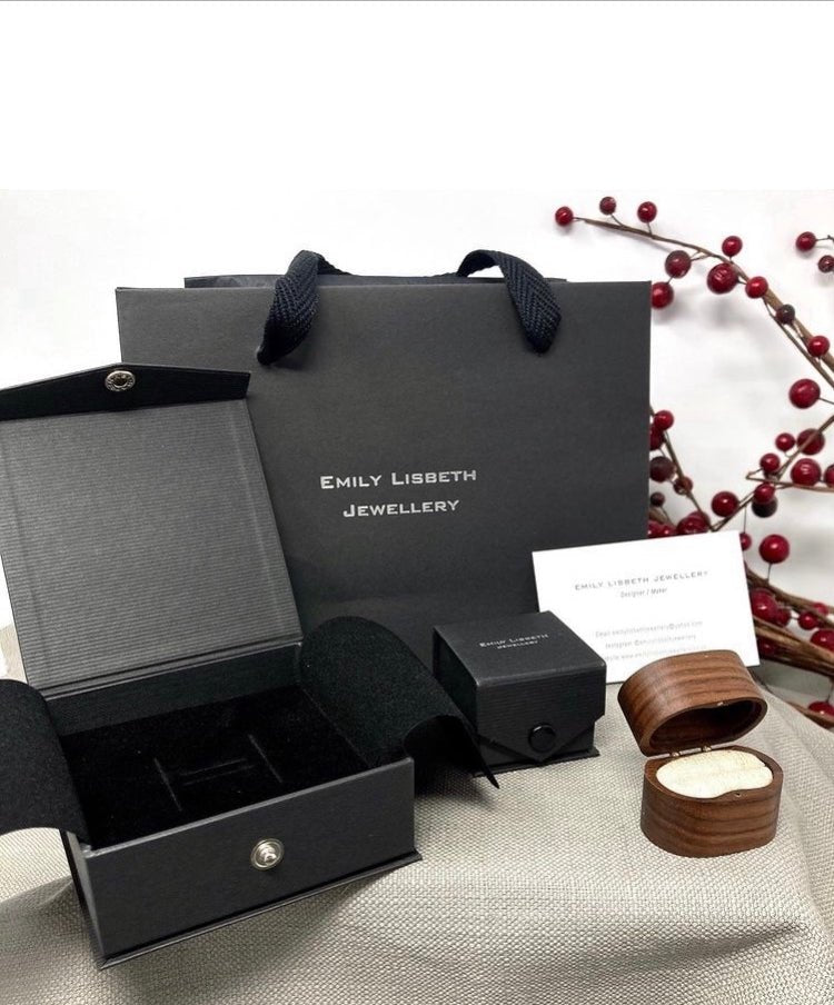 Silver and 18ct Gold Moissanite Leaf Necklace - Emily Lisbeth Jewellery