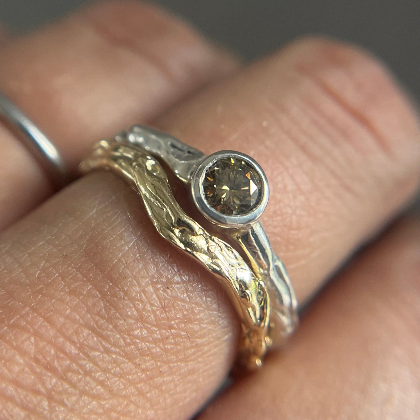 Silver Moissanite Solitaire Ring - Emily Lisbeth Jewellery