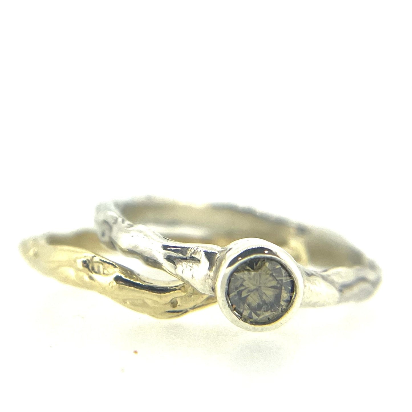 Silver Moissanite Solitaire Ring - Emily Lisbeth Jewellery