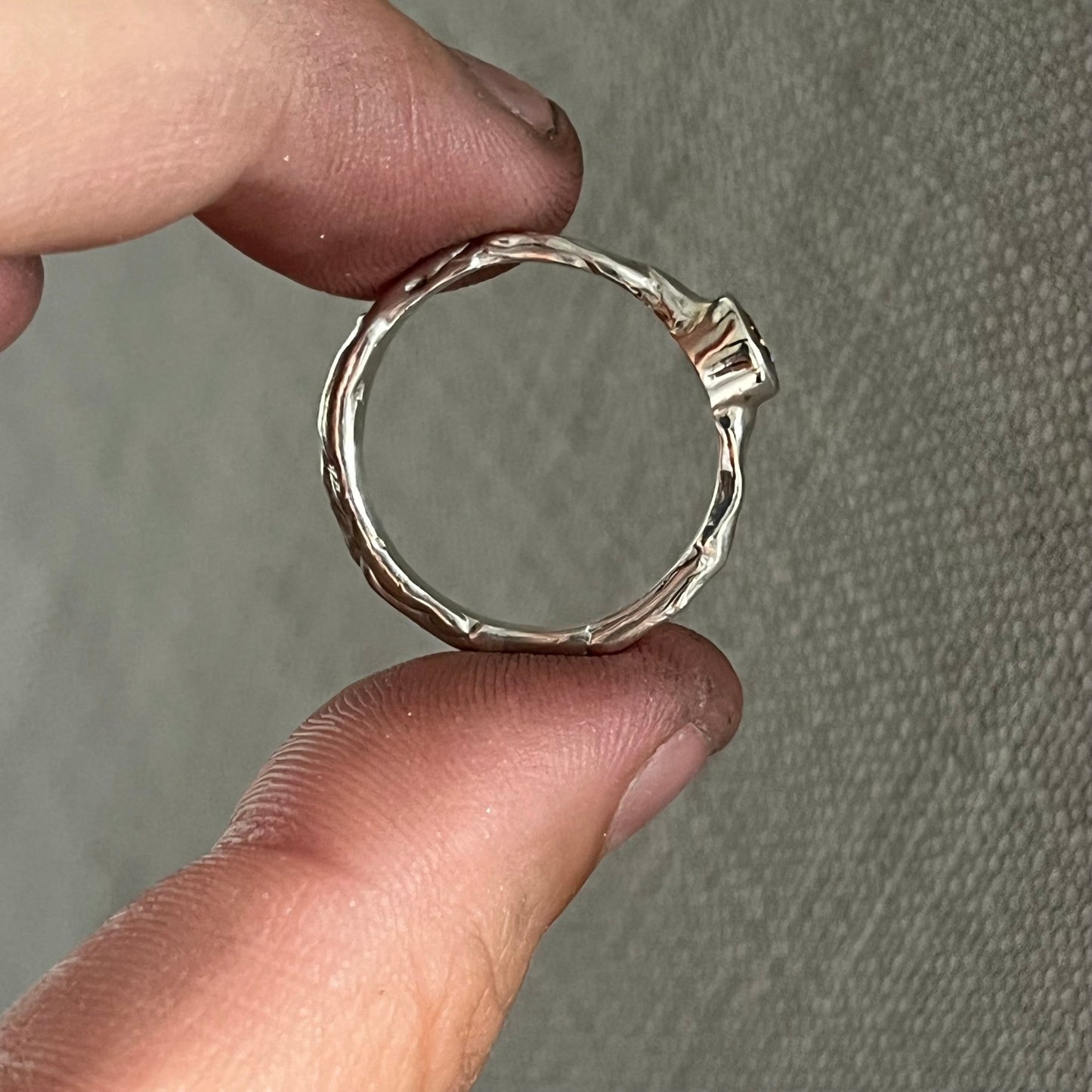 Silver Moissanite Solitaire Ring - Emily Lisbeth Jewellery
