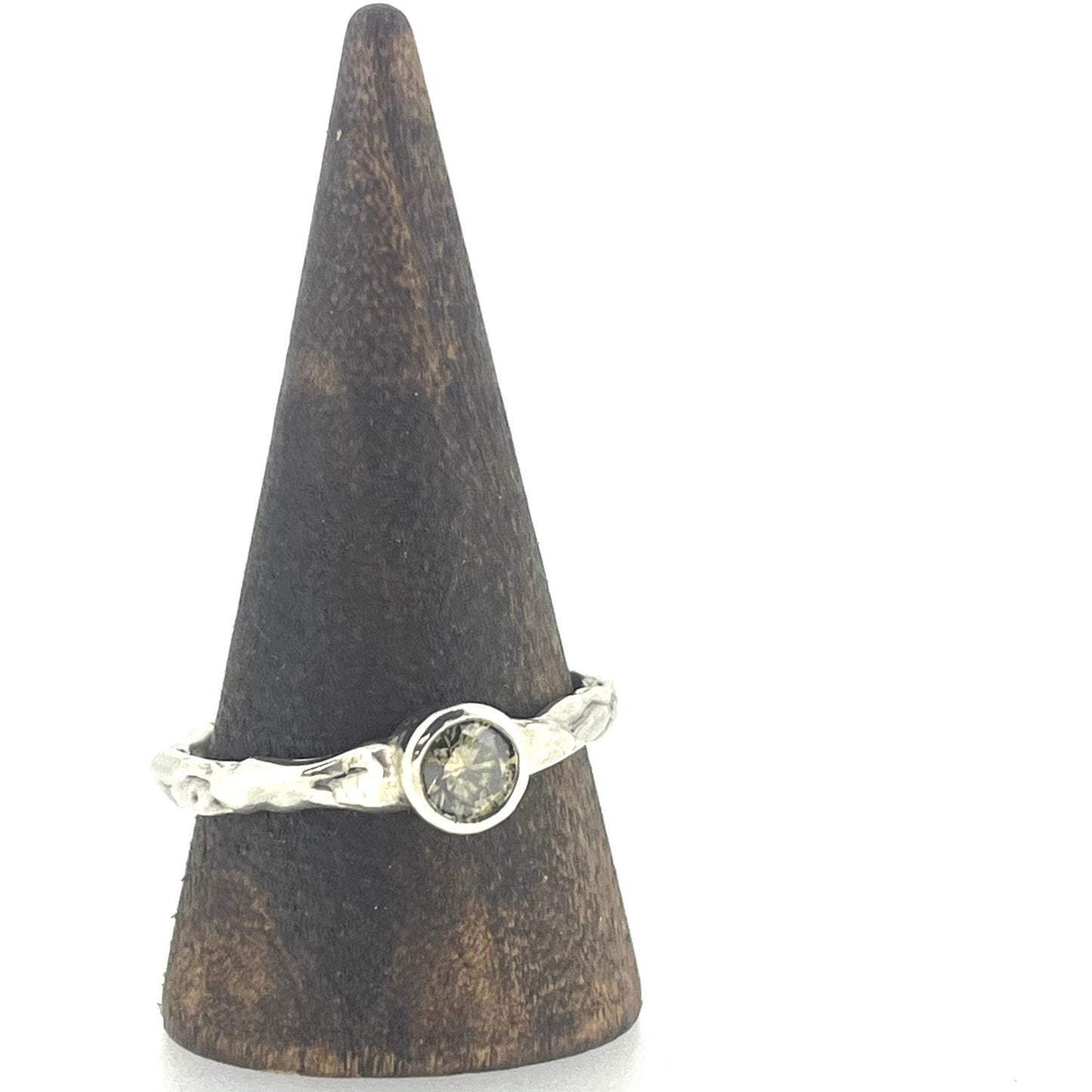 Silver Moissanite Solitaire Ring - Emily Lisbeth Jewellery