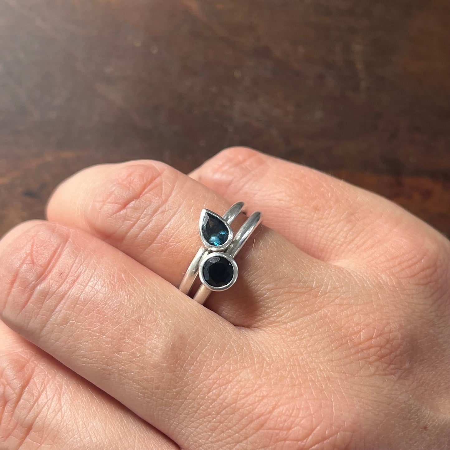 Silver Topaz Solitaire Ring - Emily Lisbeth Jewellery