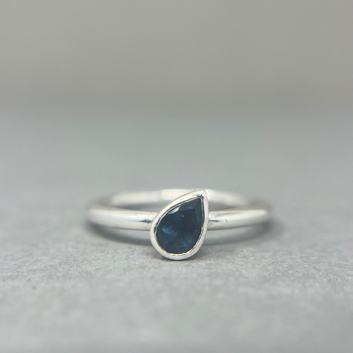 Silver Topaz Teardrop Ring - Emily Lisbeth Jewellery