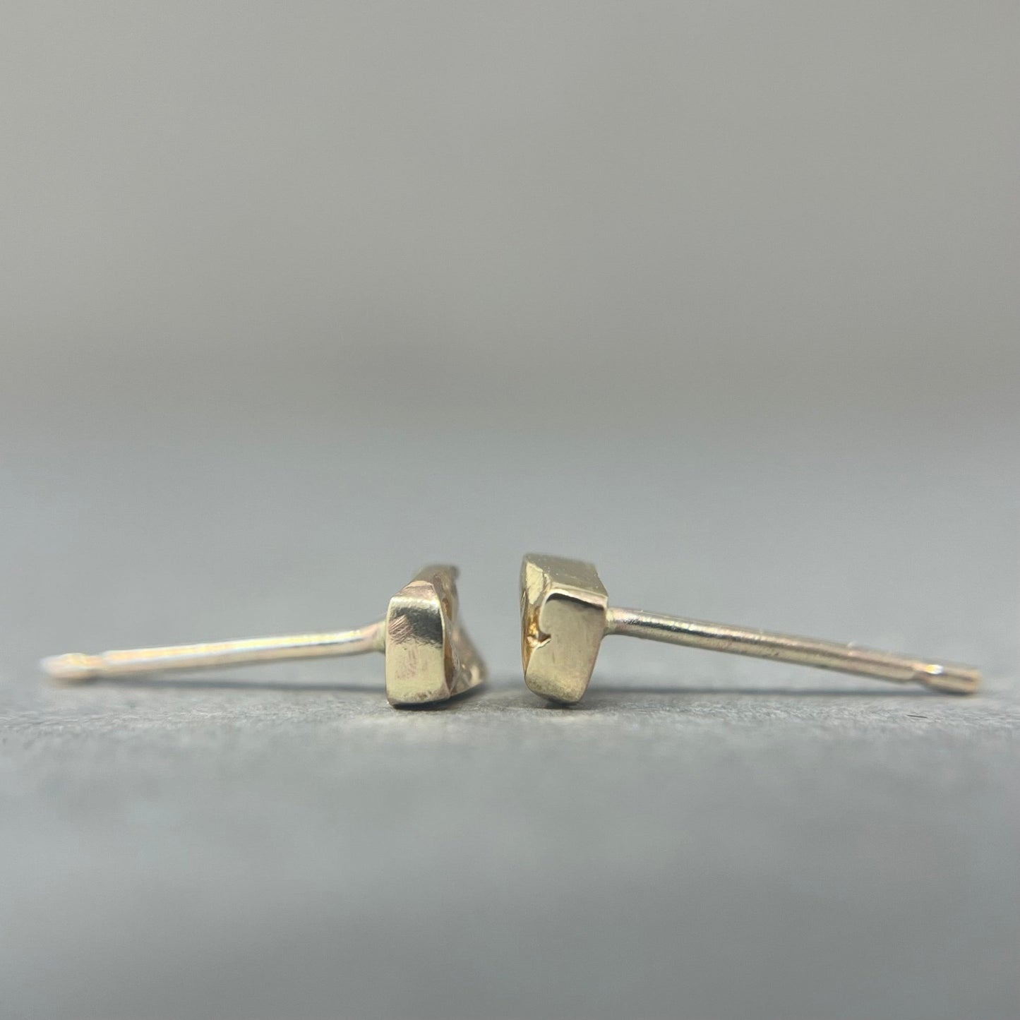 Small Gold Molten Studs - Emily Lisbeth Jewellery