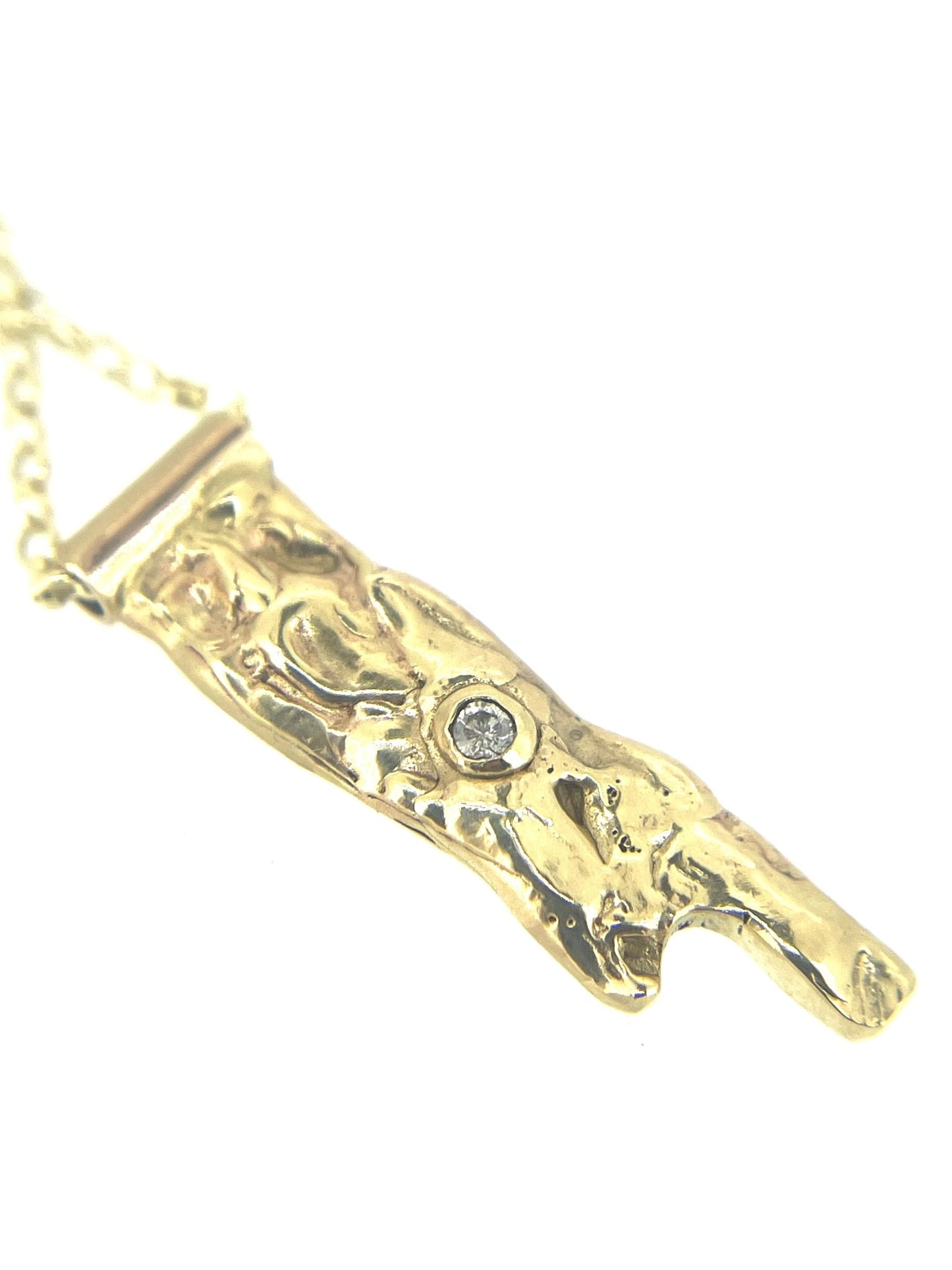 Solid 9ct Gold & Diamond Drip Necklace - Emily Lisbeth Jewellery