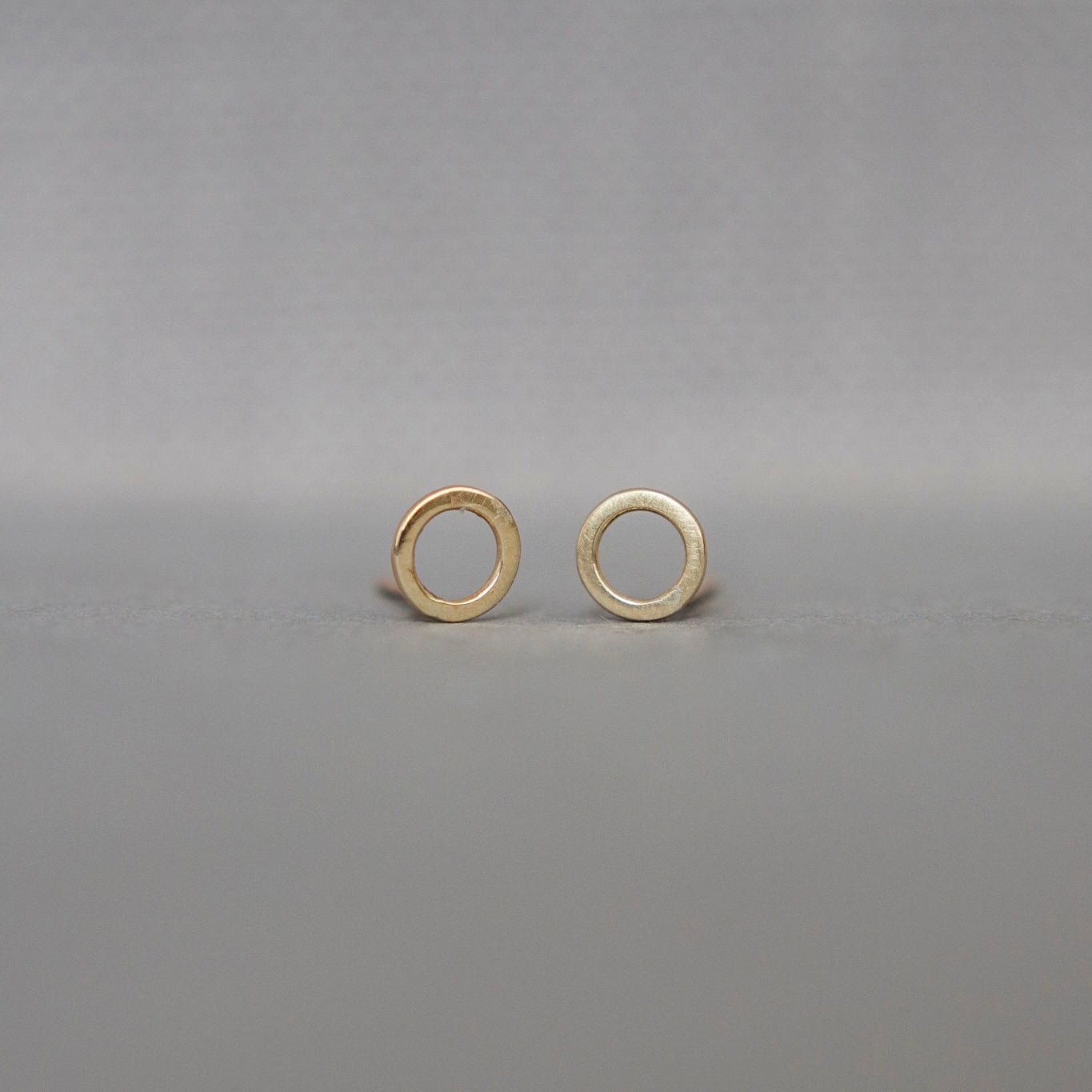 Tiny Gold Circle Studs - Emily Lisbeth Jewellery
