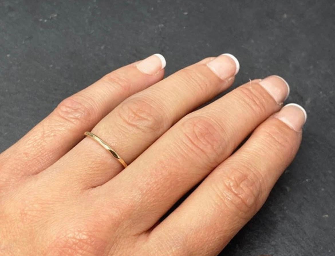 1.5mm Thin Gold Wedding Ring - Emily Lisbeth Jewellery