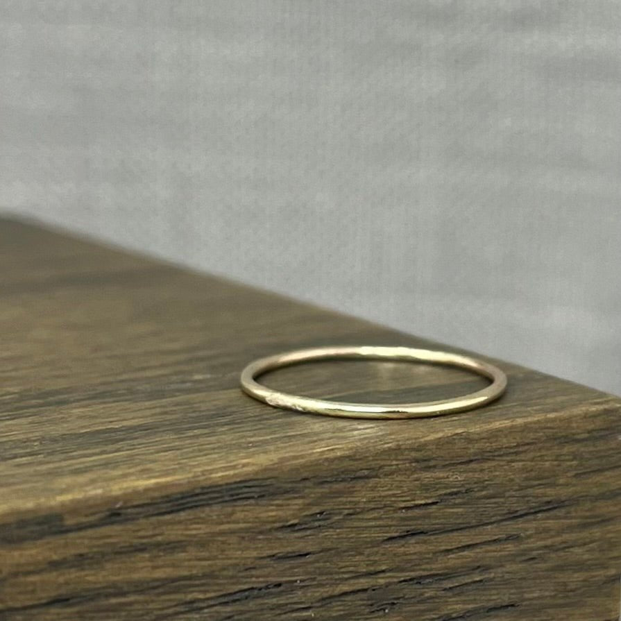 1mm Skinny Gold Wedding Ring - Emily Lisbeth Jewellery