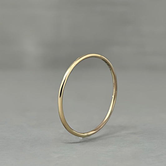 1mm Skinny Gold Wedding Ring - Emily Lisbeth Jewellery