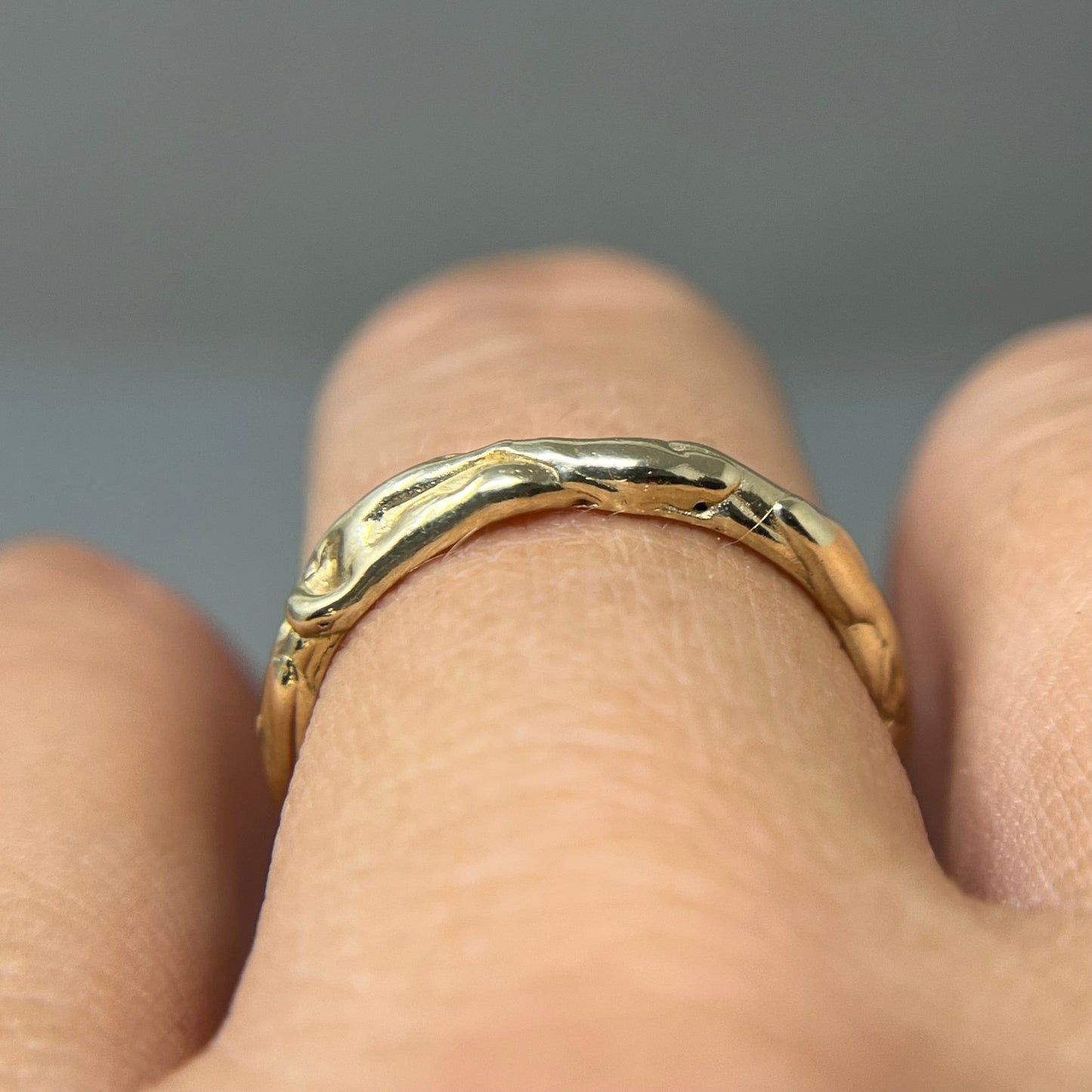 3mm Molten Gold Wedding Ring - Emily Lisbeth Jewellery