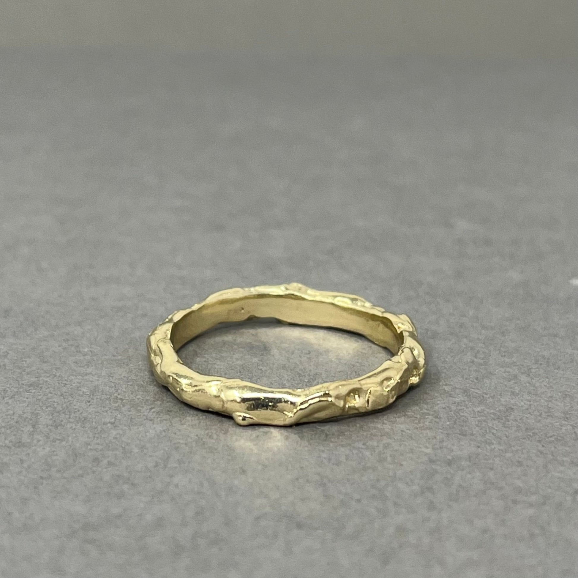 3mm Molten Gold Wedding Ring - Emily Lisbeth Jewellery
