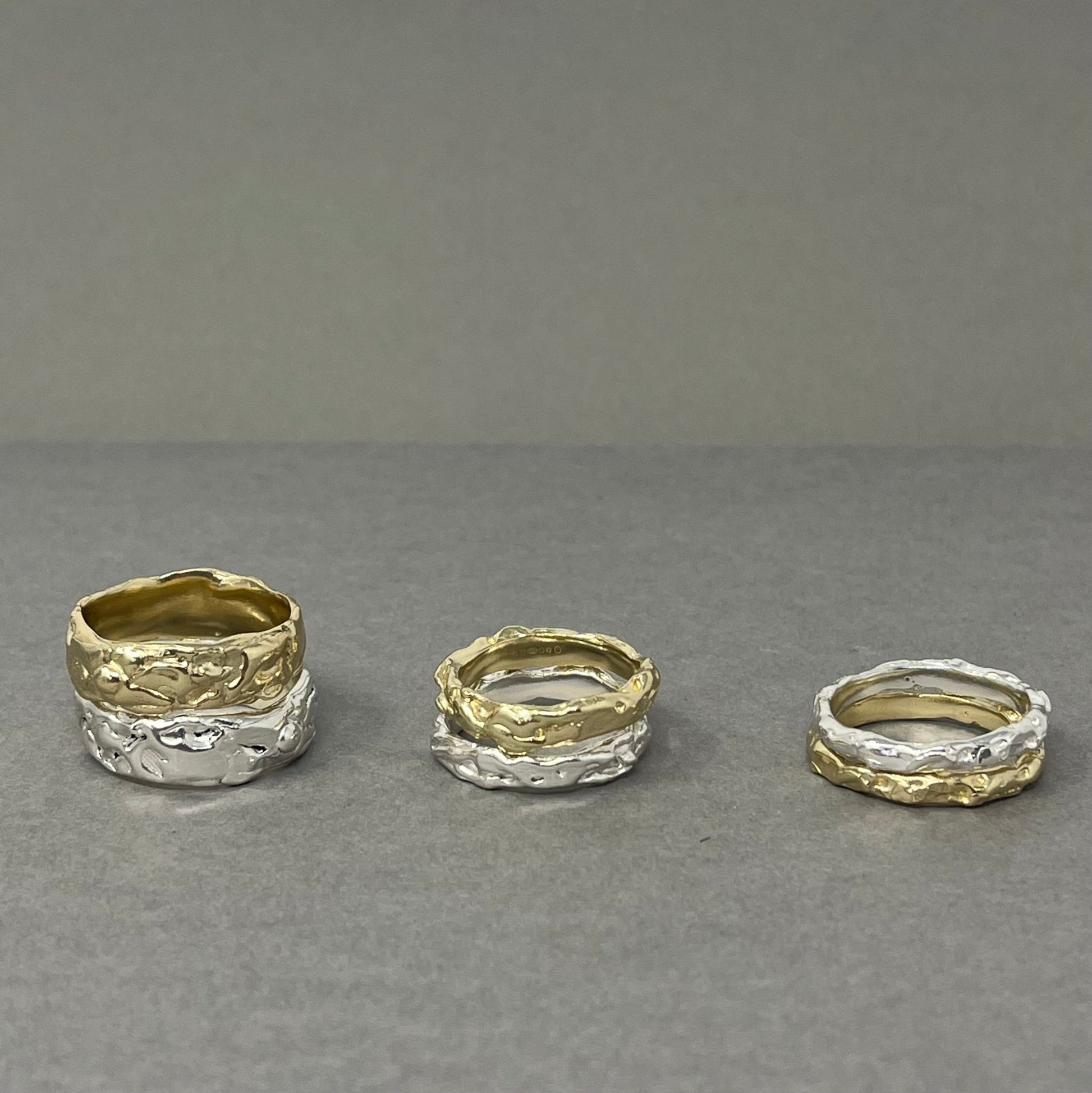 3mm Molten Silver Wedding Ring - Emily Lisbeth Jewellery