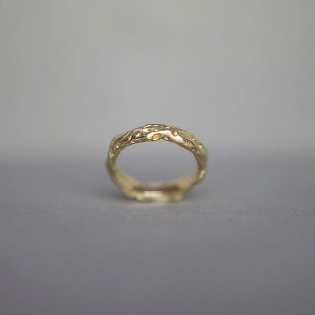 4mm Molten Gold Wedding Ring - Emily Lisbeth Jewellery