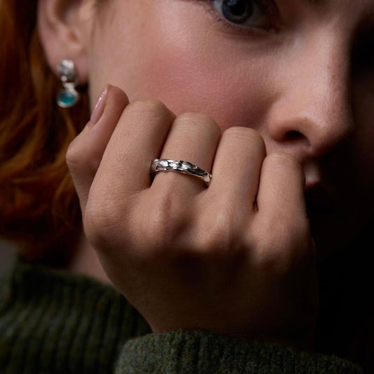 4mm Molten Gold Wedding Ring - Emily Lisbeth Jewellery