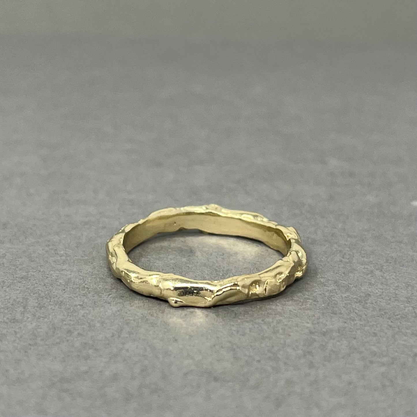3mm Slim Molten Wedding Ring / Silver or Gold