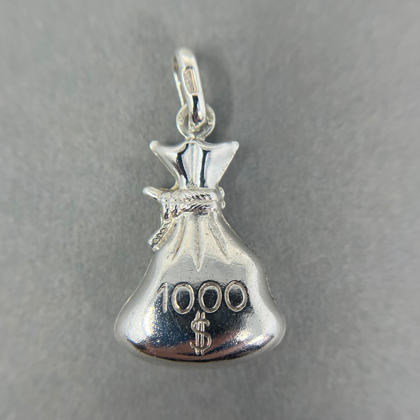 Vintage 1960's Silver Money Bag Charm