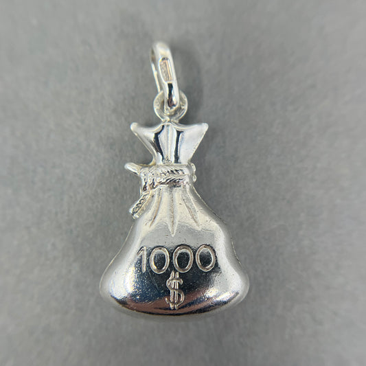 Vintage 1960's Silver Money Bag Charm