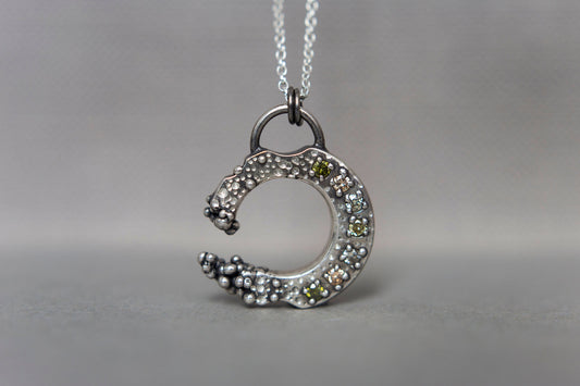 Rock Pool Gemstone Necklace / Sterling Silver