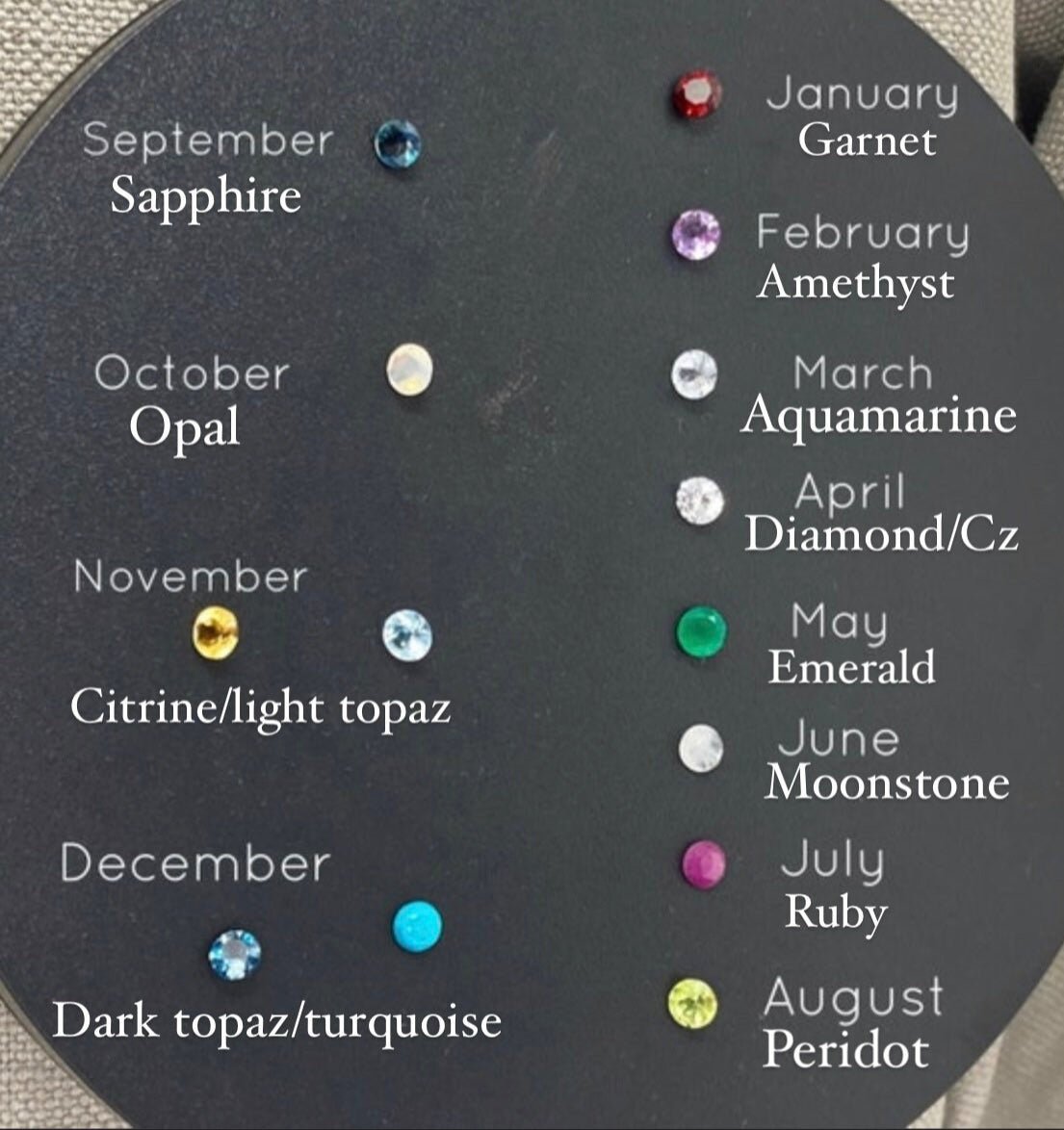 Balance Slider Birthstone Pendant - Emily Lisbeth Jewellery