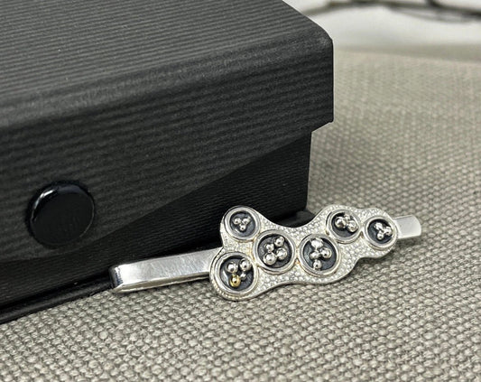 Bubble Tie Slide / Sterling Silver and Gold - Emily Lisbeth Jewellery