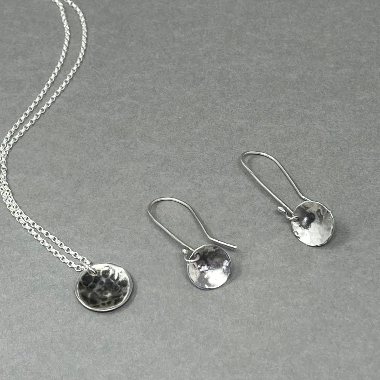 Christmas Silver Domed Necklace and Drop Earrings Workshop Friday 12th December 10am - 1pm - Emily Lisbeth Jewellery