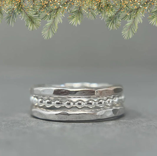 Christmas Silver Stacking Ring Workshop Saturday 6th December 10am - 1pm - Emily Lisbeth Jewellery