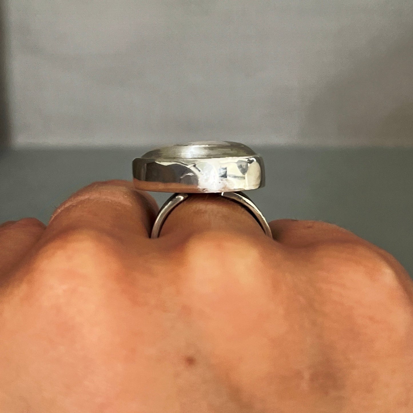 Chunky Crystal Teardrop Statement Ring - Emily Lisbeth Jewellery