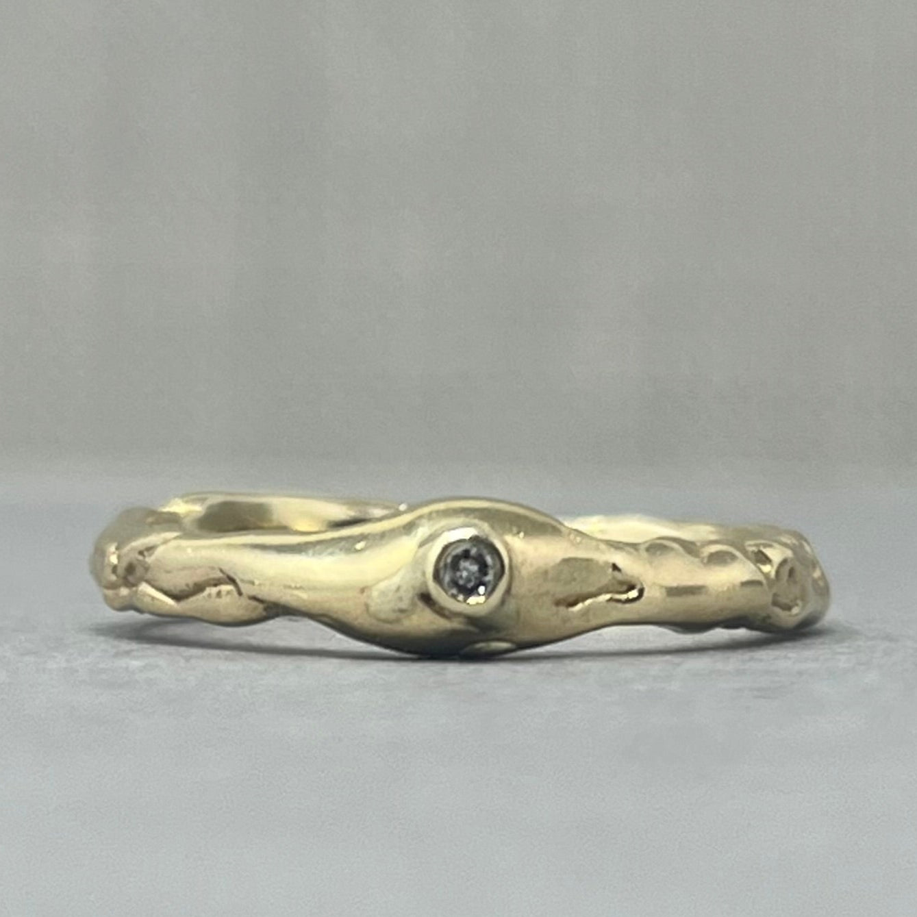Diamond Dew Drop Gold Ring - Emily Lisbeth Jewellery