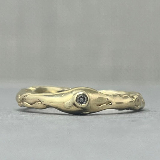 Diamond Dew Drop Gold Ring - Emily Lisbeth Jewellery