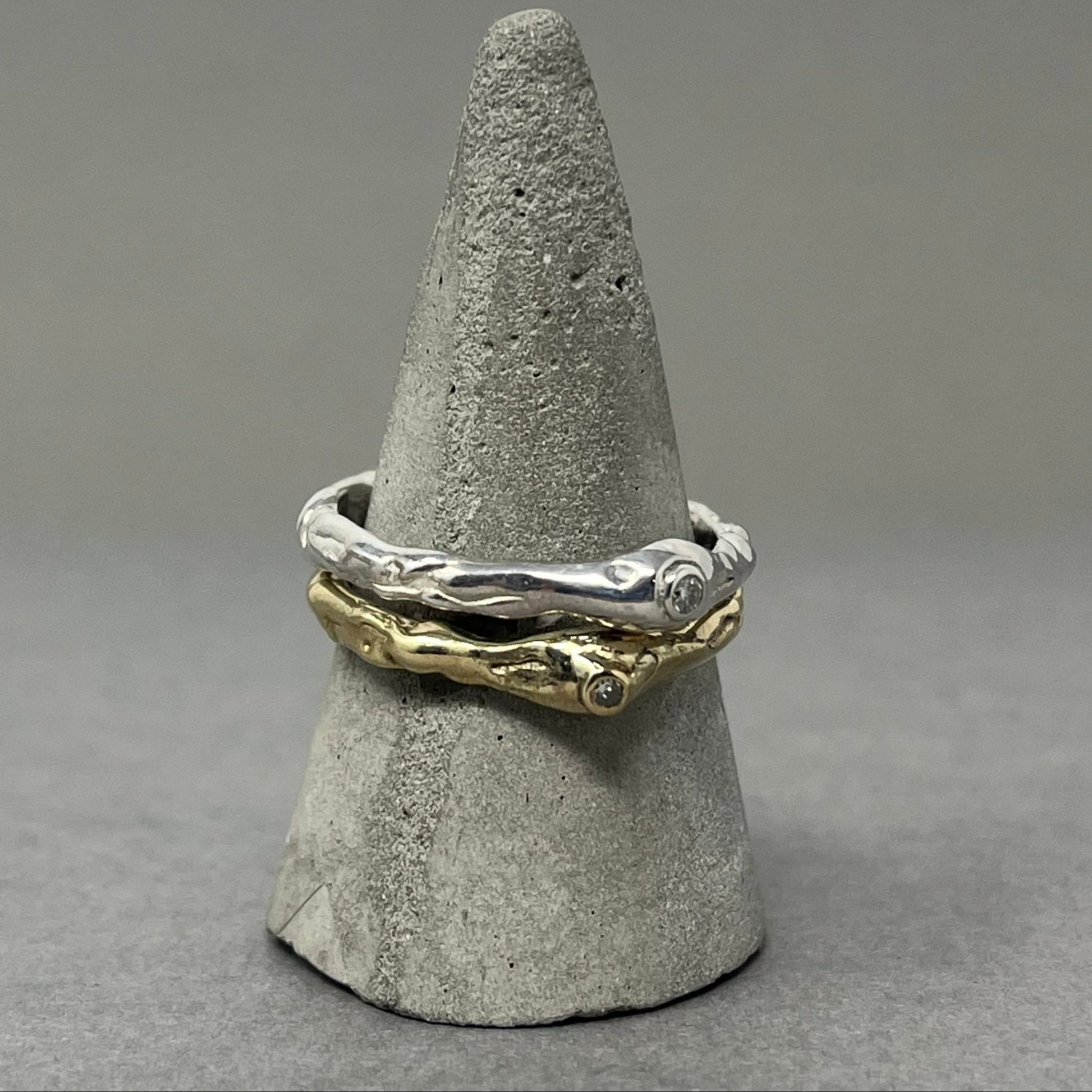 Diamond Dew Drop Gold Ring - Emily Lisbeth Jewellery