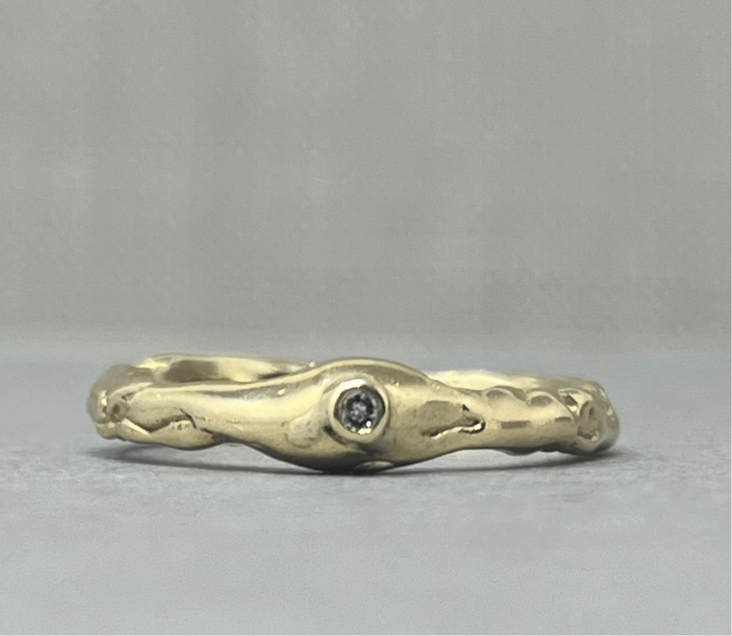 Diamond Dew Drop Gold Ring - Emily Lisbeth Jewellery