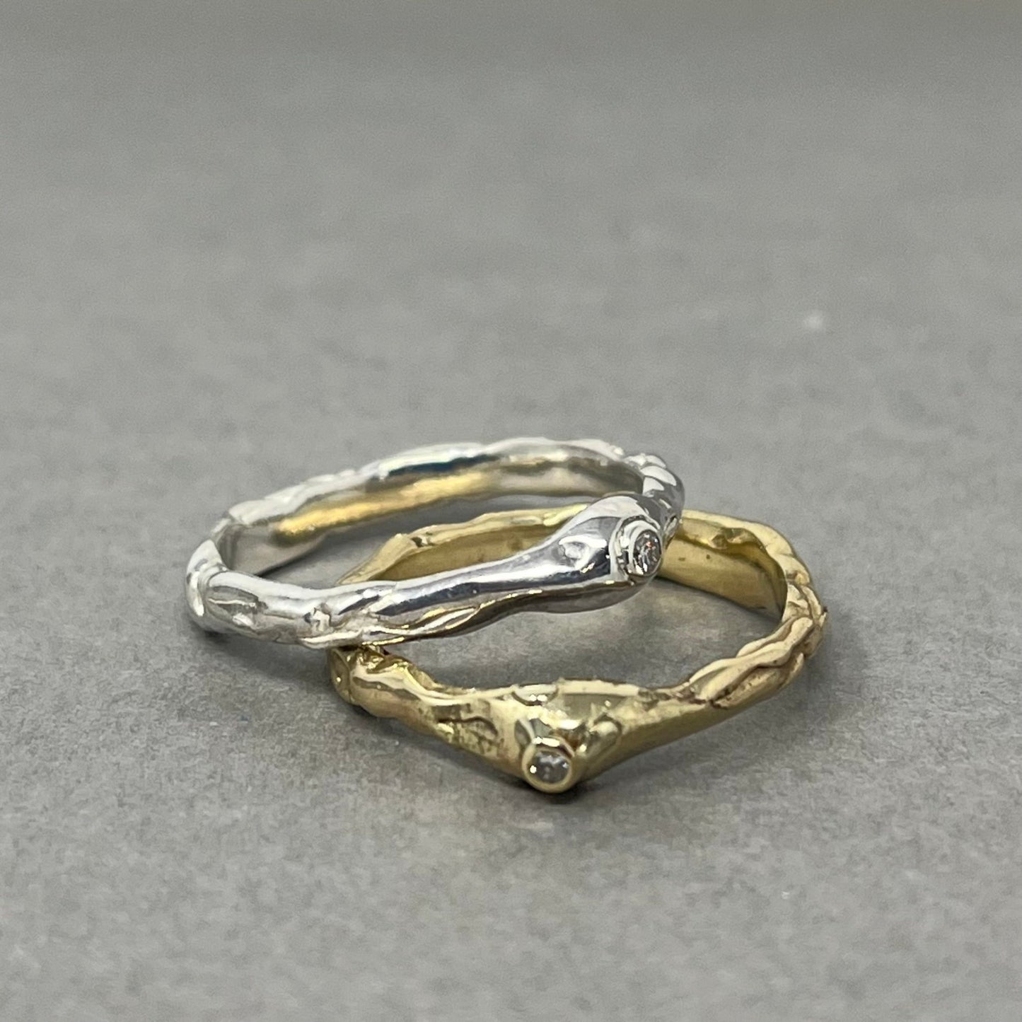 Diamond Dew Drop Gold Ring - Emily Lisbeth Jewellery