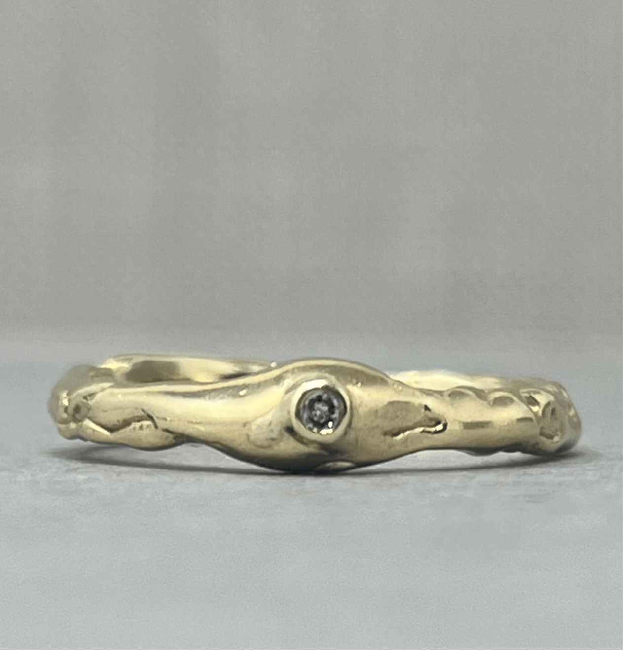 Diamond Dew Drop Gold Ring - Emily Lisbeth Jewellery