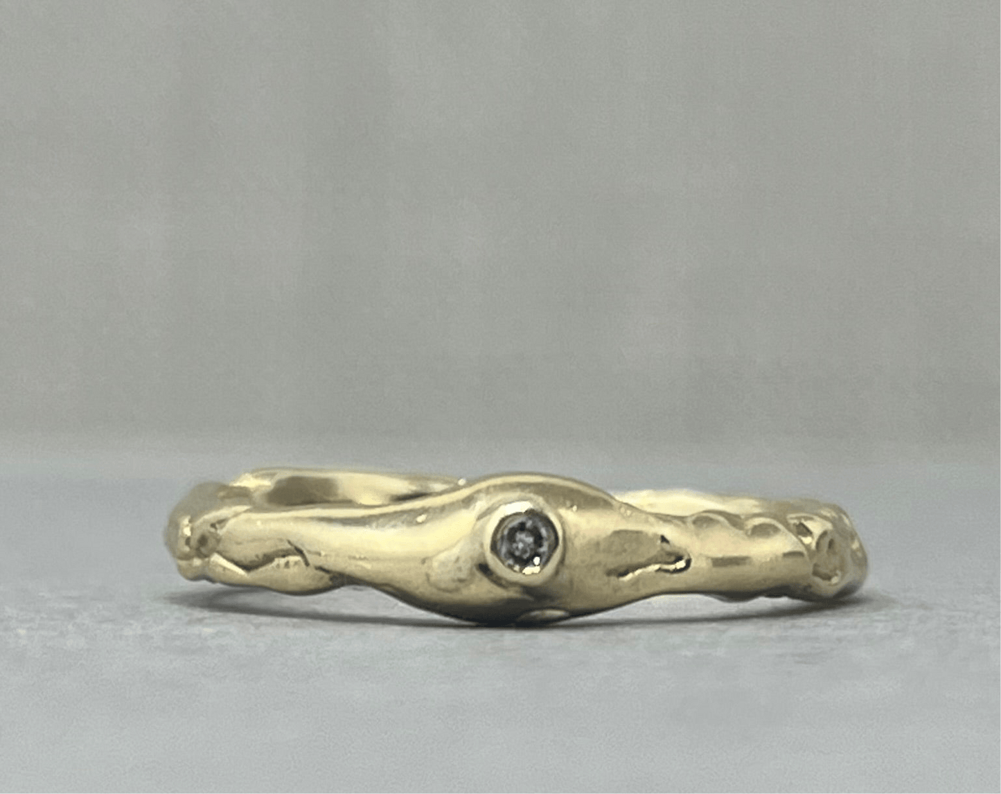 Diamond Dew Drop Gold Ring - Emily Lisbeth Jewellery