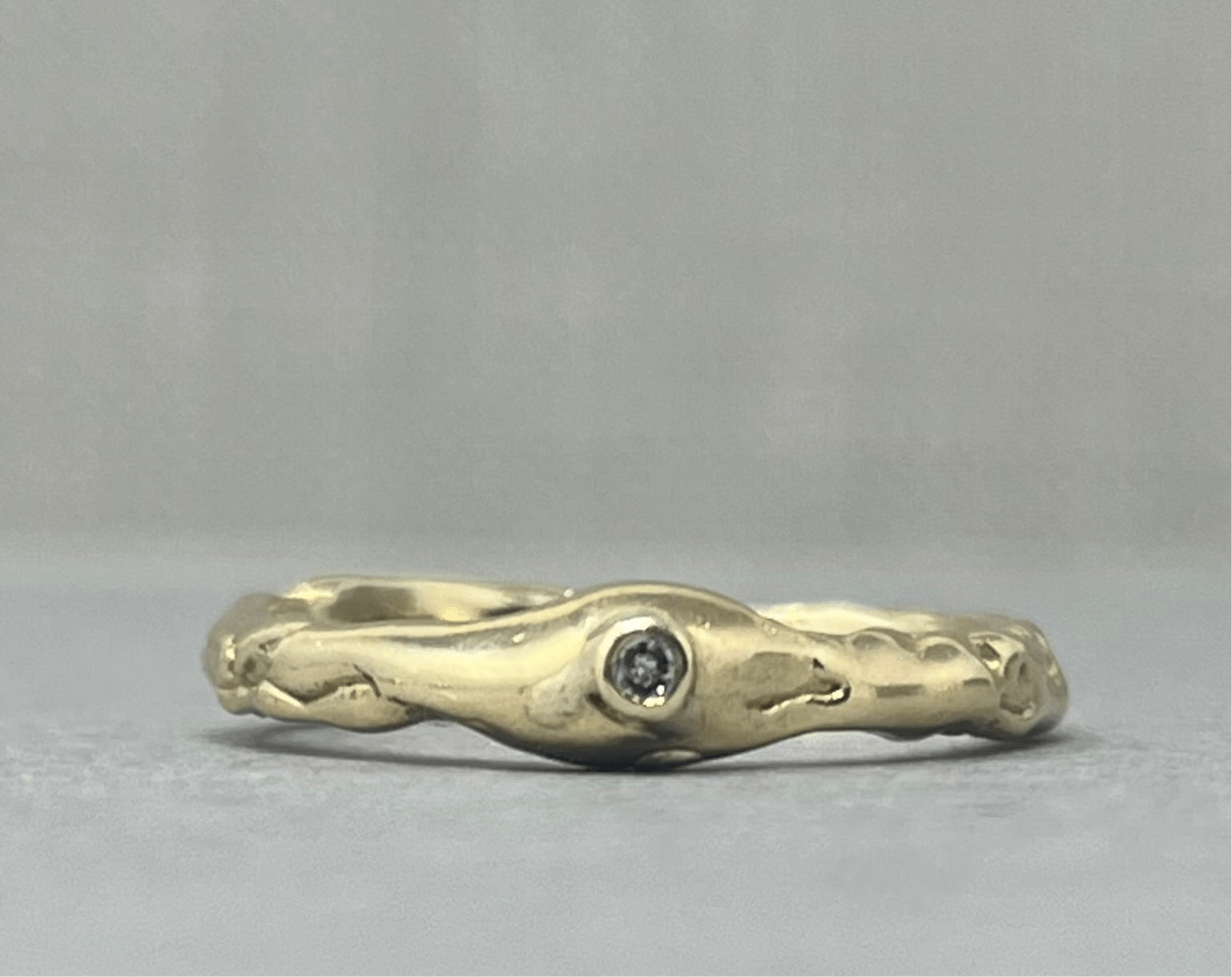 Diamond Dew Drop Gold Ring - Emily Lisbeth Jewellery